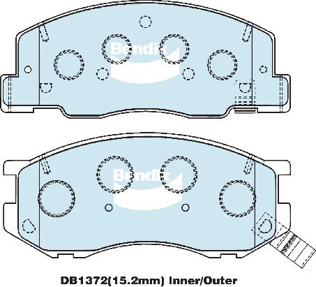 Bendix DB1372GCT Brake Pads Set General CT eBay
