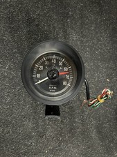 Rare 80mm Checkman Tachometer Tach Volt Meter Tst-3 24 Cylinder 240z Te72 Hako