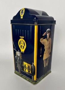 Ian Logan 1950s Emergency Phone Box Tin Bank Patrol Man & HIs Motorcycle 1986 UK