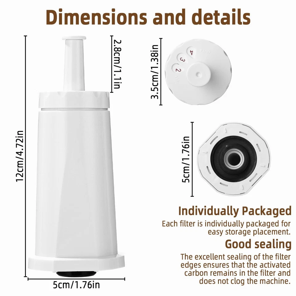 1-10x Water Filter Cartridges for Sage Barista Espresso Coffee Machine  878/875 - Image 2 of 4