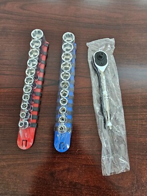 Kobalt NEW 1/4 Drive SAE /METRIC 2 - 11 Piece 6 Point Shallow Sets with Ratchet!