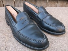 Alden 987 Black Leisure Hand Sewn Shell Cordovan Penny Loafers 9-1/2 C Relisted