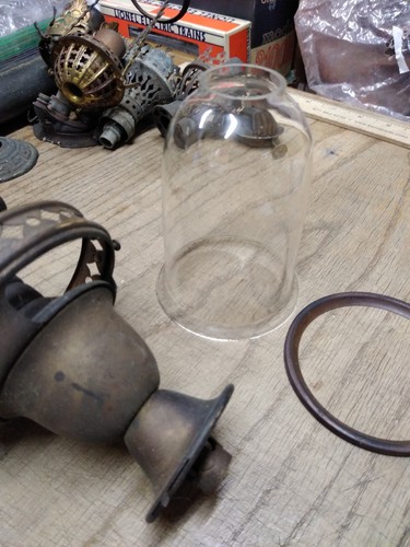 Vtg Antique Gas Wall Ceiling Lamp Light Globe Burner Fixture Brass Parts Lot - 第 7/11 張圖片