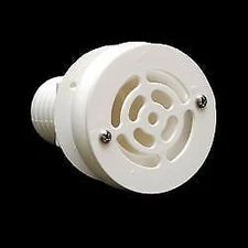 TH MARINE 1502F 1 1/2" INCH THRU HULL W/ STRAINER WHITE BOAT