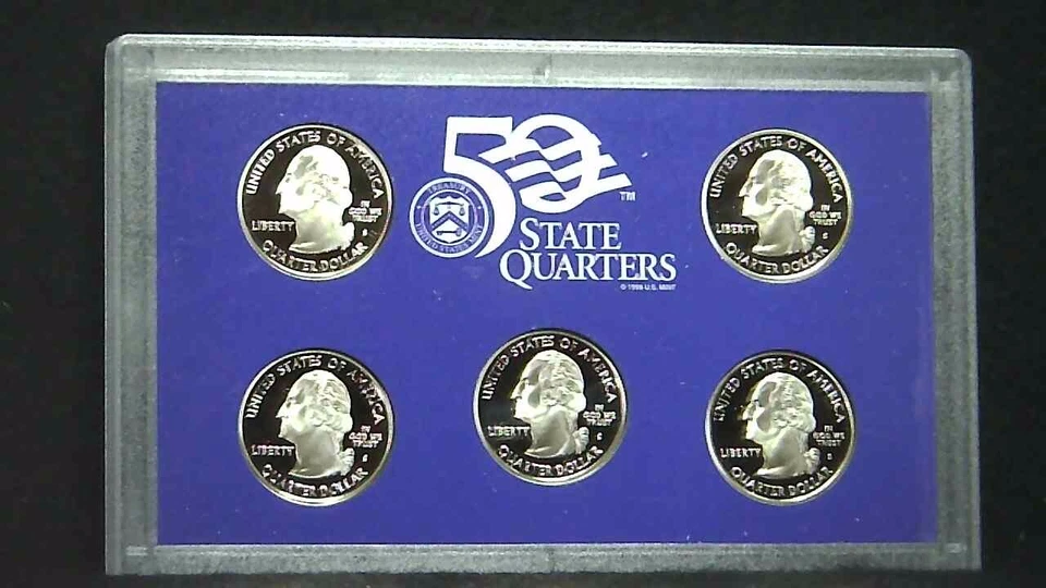 2004-S US Proof State Quarter Mint Set 5 Coins GDC Proof CN CLAD 21swc1003-4 - Image 4 of 4