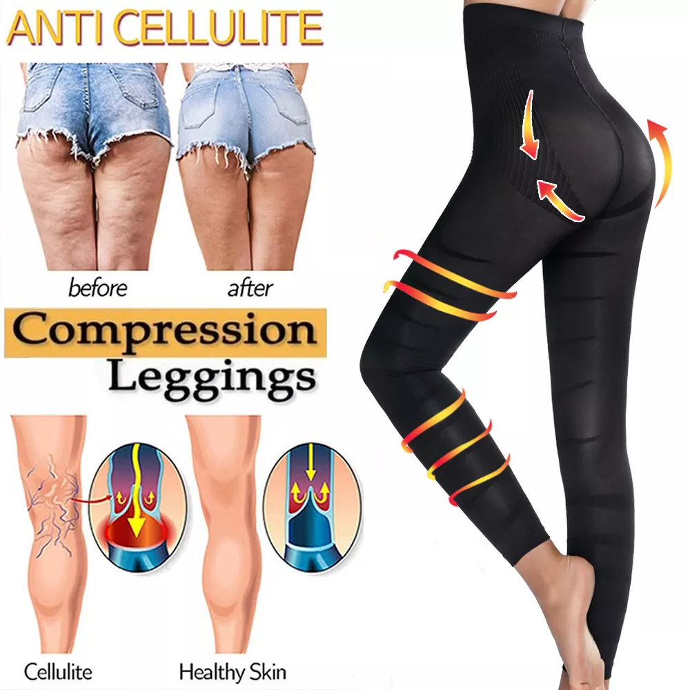 Women High Waist Anti-Cellulite Compression Leggings Slim Tight Pants Leg  Shaper