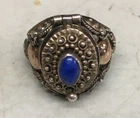 Vintage Sterling Silver Poison Ring (Pill/Medicine Ring) Size 5.25
