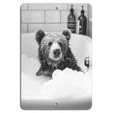 Bear Bath Bliss: Quirky Bathroom Decor Sign
