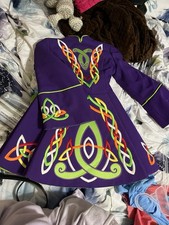 Classic Irish Dance Dress Purple With Celtic Knots