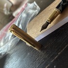 Unbranded Fountain pen Ceramic Black Barrel White Smoke Swirls Med NIB — photo 2