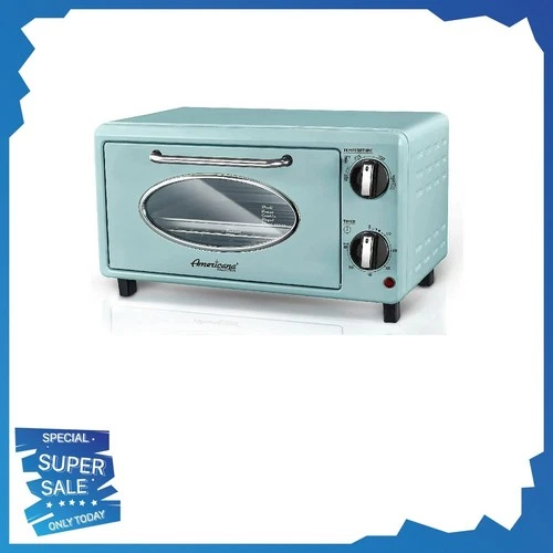 Elite Gourmet ETO147M New Collection Retro 2-Slice Toaster Oven, Mint