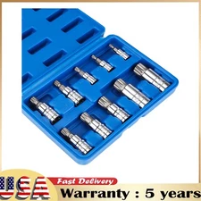 Bit Socket Set 10 PCS Spline Bit Socket Set w/ case Tamper Proof with Case