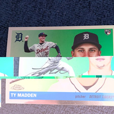 Topps Topps Chrome Ty Madden Rookie RC Detroit Tigers MLB Baseball Trading Card. rookie card picture