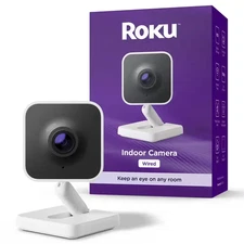 Roku Indoor Camera 2024 - Home Security (1-Pack) - Wired Security Camera W/ 1080