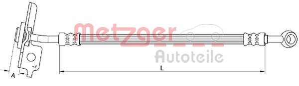 Bremsschlauch Metzger Autoteile 4111055 FüR Hyundai FÉ Cm Santa 2 Crdi 4X4 Gls-image