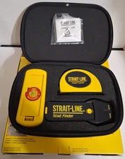 Strait Line 3 Piece Laser System Level and Stud Finder w/case Tested