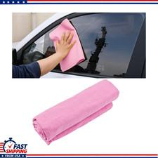 26x17 Super Absorbent Chamois Cloth Reusable Vehicle Drying Towel Suvcolor Pink