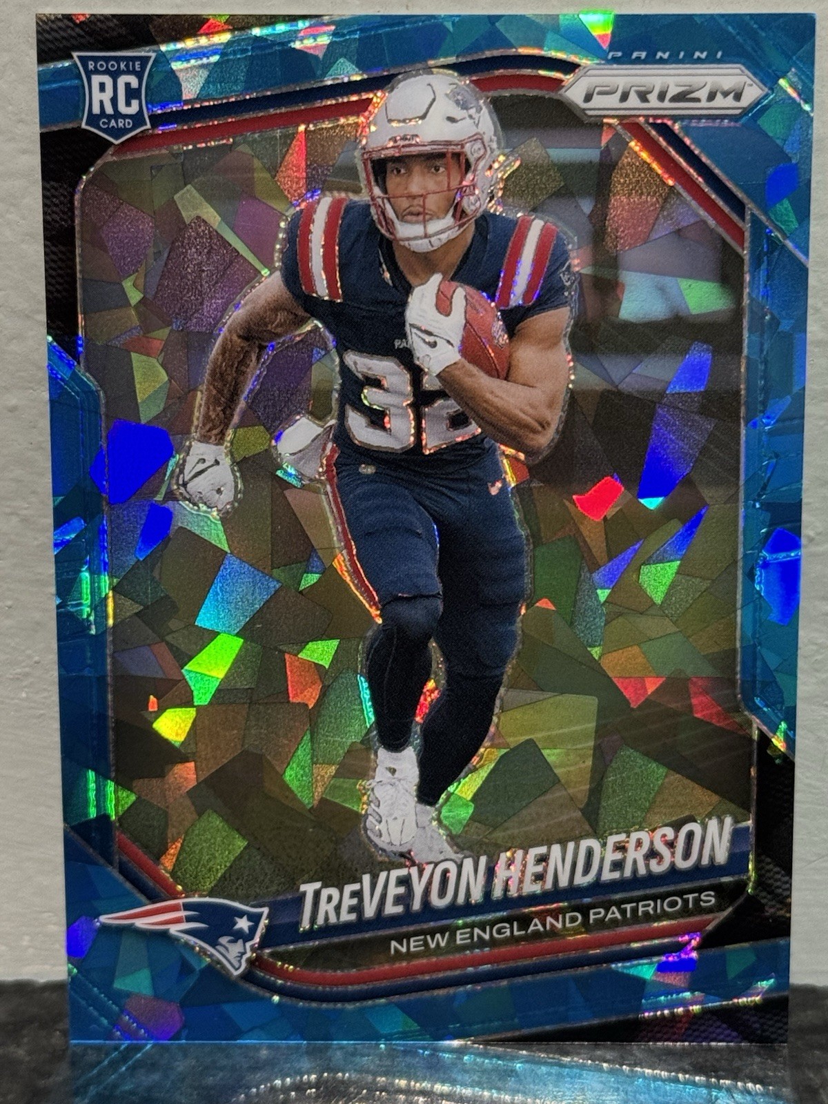 Treveyon Henderson 2025 Panini Prizm #343 Rookie Blue Ice RC 12/99