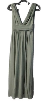 Blush Mark Womens Maxi Dress Size XS Sage Green Chiffon Prom Event Formal