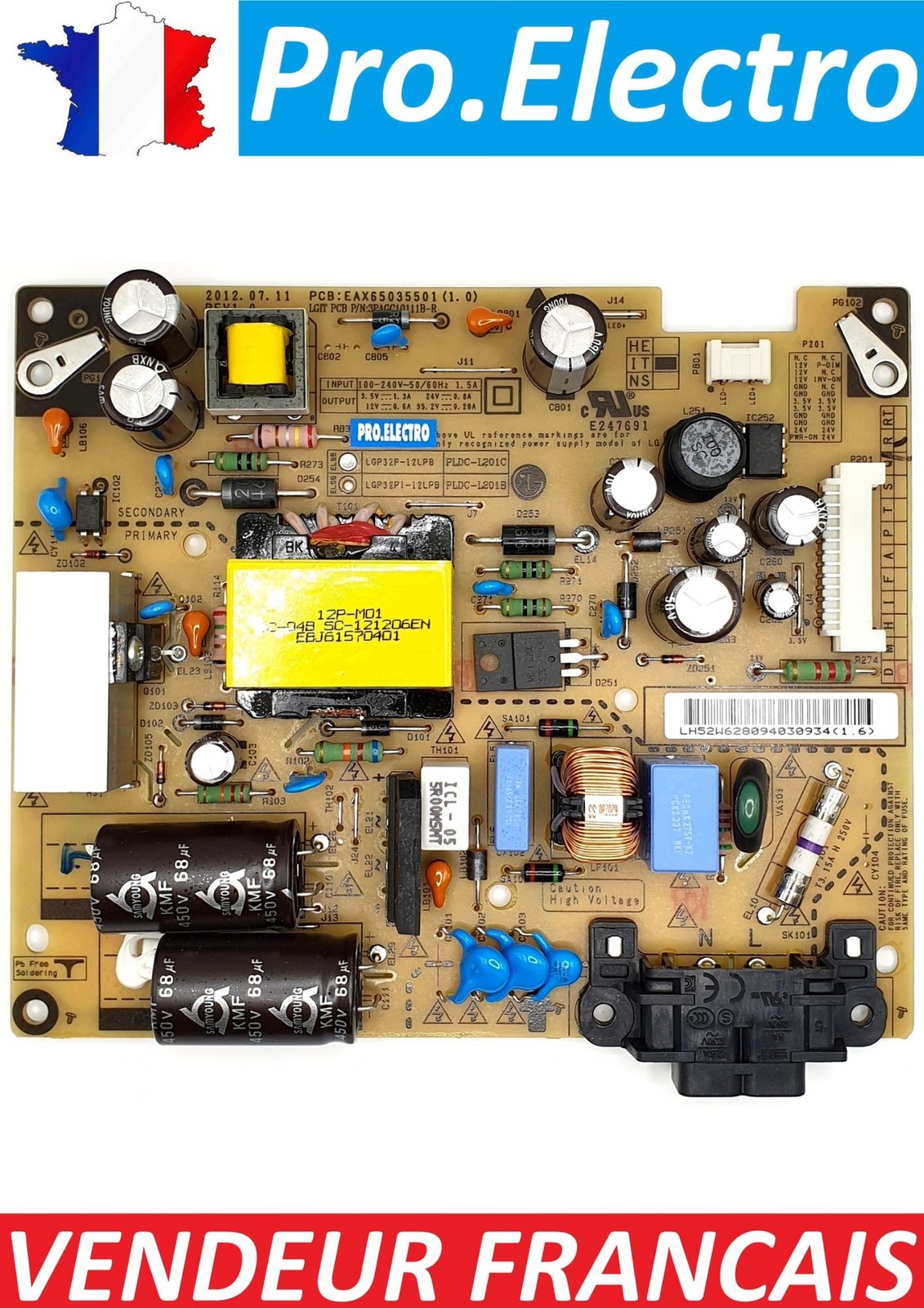 Alimentation LG EAY62809403 pour téléviseur 32LS345T LED
