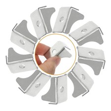 10Pcs Durable Metal Shelf Support Clips Silver for Cabinet Shelving Lighting Use
