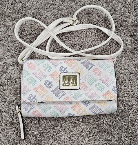 Juicy Couture Zip Crossbody Wristlet Wordy Wallet Purse
