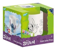 Totum Disney Stitch Childrens Paint Your Own Mug With Stitch Design and Paints
