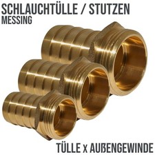 Schlauch T&uuml;lle Stutzen Au&szlig;engewinde AG Anschlu&szlig; Nippel Schlauch Messing Fitting