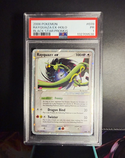 Rayquaza EX Holo 2006 Nintendo Promo #039 Pokemon TCG English PSA 1 2 SWIRLS