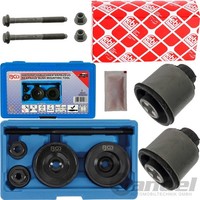 Febi REPARATUR-SATZ Hinterachsbuchsen+ Bgs PRESS-WERKZEUG FüR Vw Golf 4 Audi A3