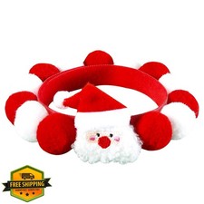 Corazón de León Navidad Perro Collar Pom Pom Peluche Bola Suave Divertido Mascota Navidad