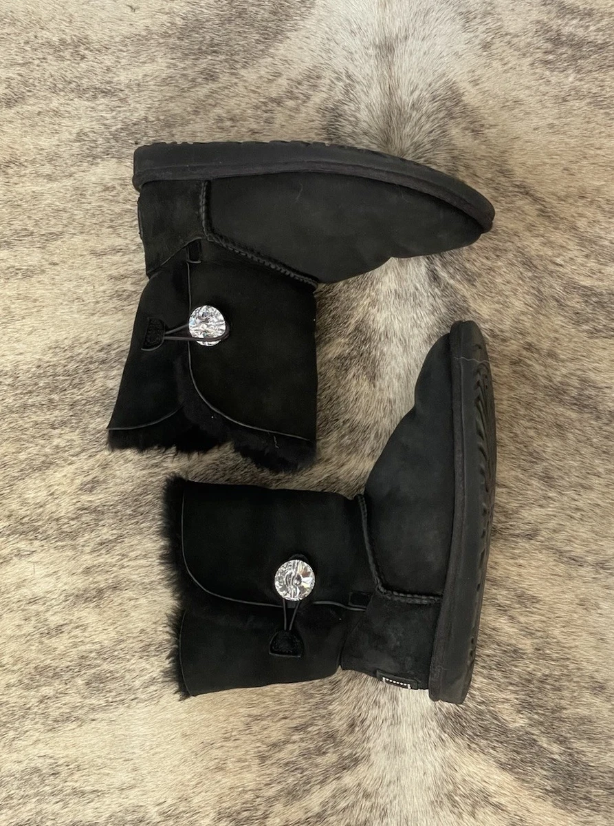 UGG Australia Bailey Button Bling Black Boots for Women for sale