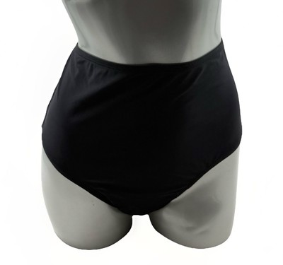 Beyond Control Bikini Bottoms High Waist Womens Size 14 Black Solid NEW