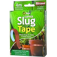 Vitax Copper Slug Tape 4m Self Adhesive Snail Barrier for Pots Planters Organic