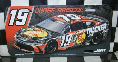 CHASE BRISCOE #19 BASS PRO SHOPS 2025 WINCRAFT NASCAR PLASTIC LICENSE PLATE