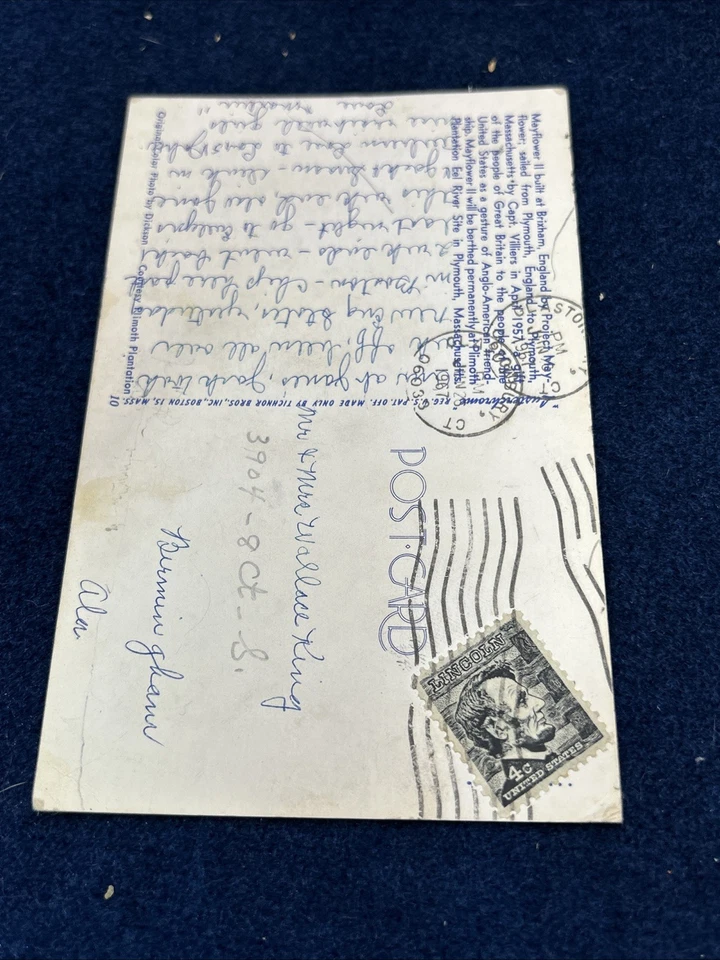 USA President Abraham Lincoln 4 Cent 4c US Postage Stamp Black postcard 1967 - Image 2 of 4