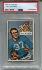1951 Bowman #25 Doak Walker PSA 7 NM Detroit Lions