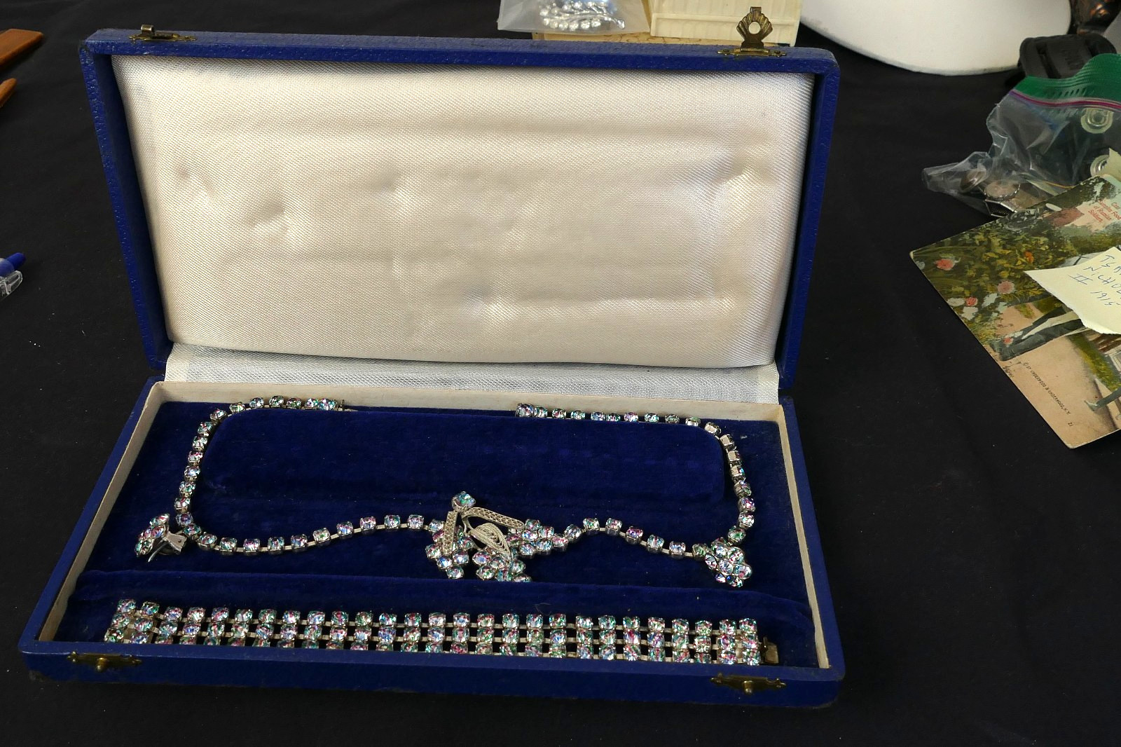 Gorgeous Unsigned Multicolor Rhinestone Bracelet … - image 13