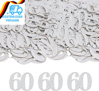 Goldrock Glitzer Konfetti 60 Geburtstag Deko Groß 3,4X2,5Cm, 100 Stk Deko 60 Geb