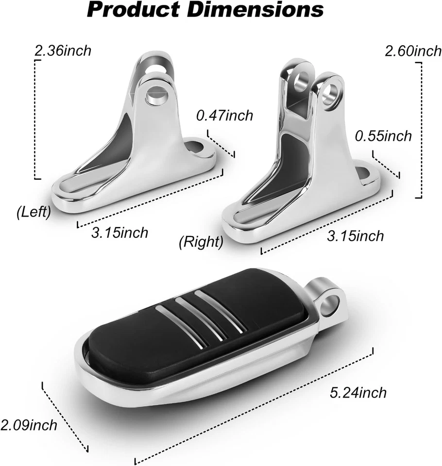 Soportes y estriberas traseras de pasajero para Harley Electra Glide estándar FLHT 10-22 Foto 2 de 4