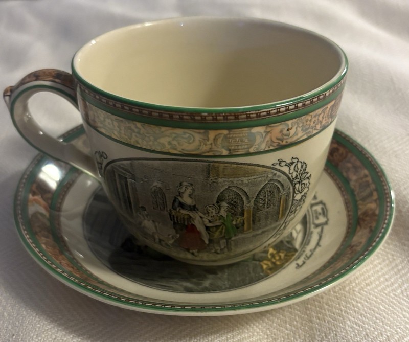 Adams Cries of London Large 600ml Breakfast Jumbo Cup- 4.5” x 4” & Saucer 7.5”
