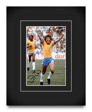 Zico Signed 10x8 Photo Autograph Card Brazil Flamengo Gift Display + COA