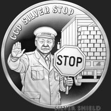 2026 - CCP SILVER STOP 1oz .999 Fine Silver Shield Round Proof MICROMINTAGE PRES
