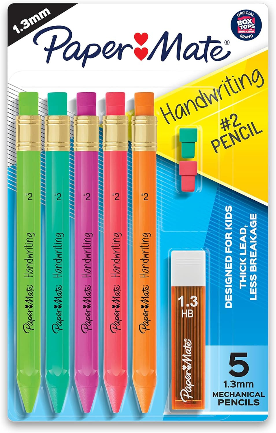 S For Handwriting, Triangular, 5/pk, Ast