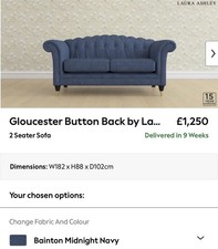 NEXT laura ashley Gloucester Button Back BRAND NEW RRP 1250 NOW £700