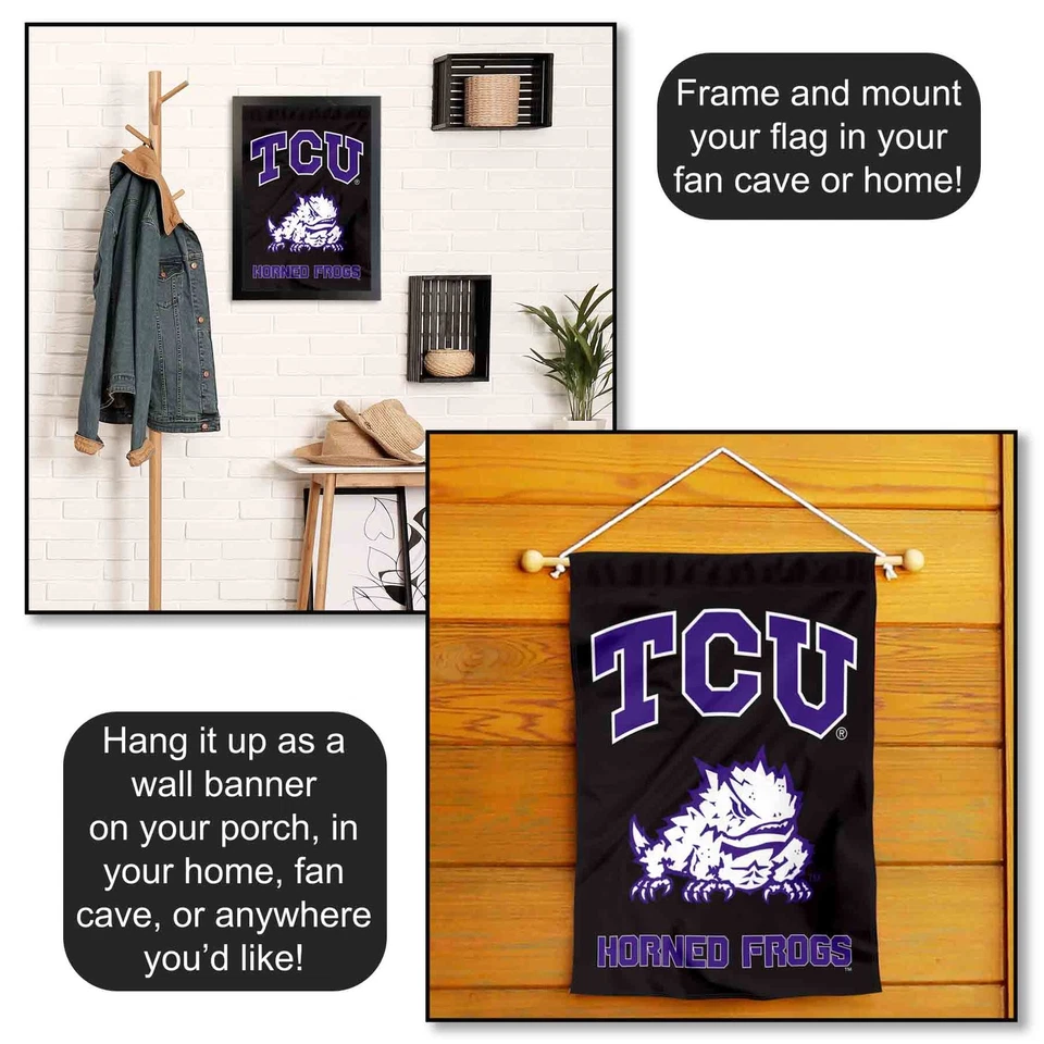 TCU Black Garden Flag Yard Banner - Image 4 of 4