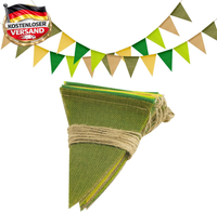 Outdoor Wimpelkette Jute Wetterfest FüR Gartenpartys Hochzeiten Geburtstag 12M