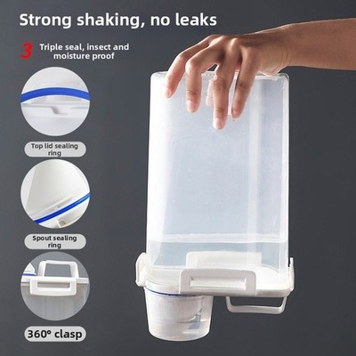 Kitchen Rice Storage Container with Airtight Seal Lid for Grains and Flour