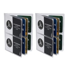 Set of 2 Clear Plastic Wallet Insert for Credit Card Holder  Hipsters