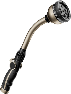 #ad Watering Wand Heavy Duty Metal Garden Hose Wand with 10 Spray Patterns 15 Inch $33.49